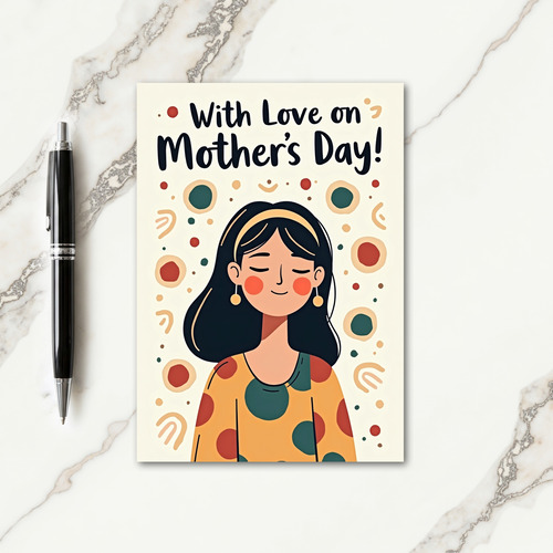 Warm Mothers Day Illustration Card