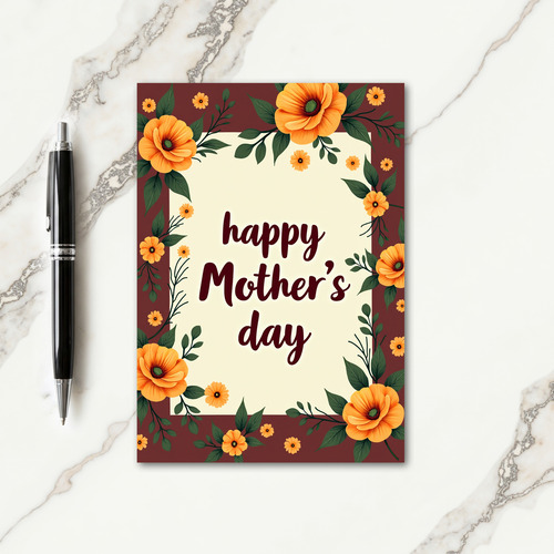 Warm Mothers Day Spring Card