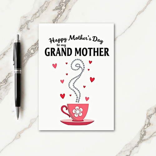 Warm Mothers Day Teacup Card