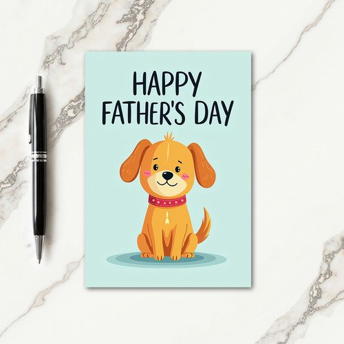 Warm Ochre Fathers Day Card