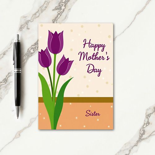 Warm Peach Mothers Day Card