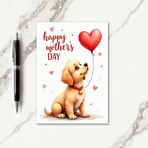 Warm Puppy Mothers Day Card
