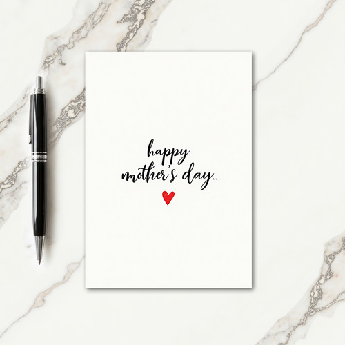 Warm Red Heart Mothers Day Card