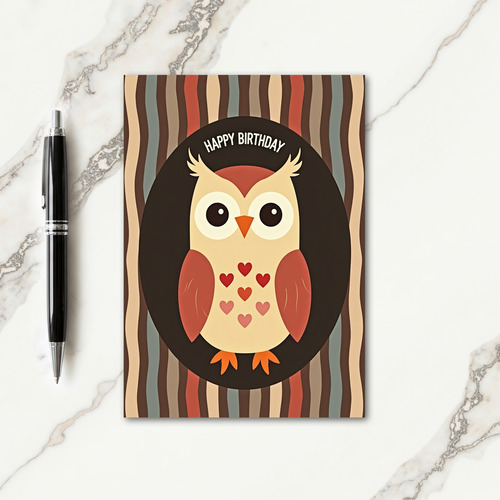 Warm Retro Birthday Card