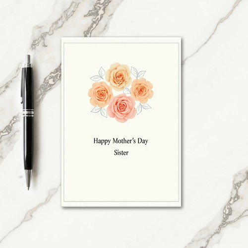 Warm Roses Mothers Day Card