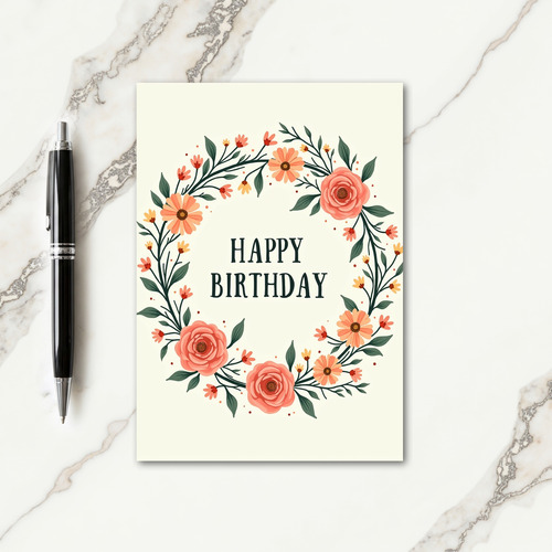 Warm Serif Birthday Card