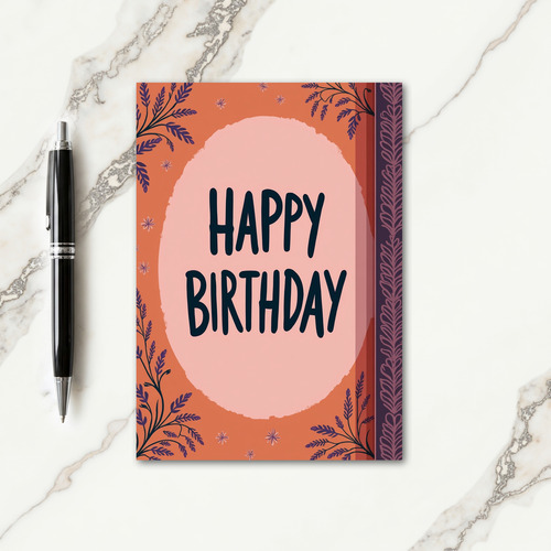 Warm Terracotta Birthday Card