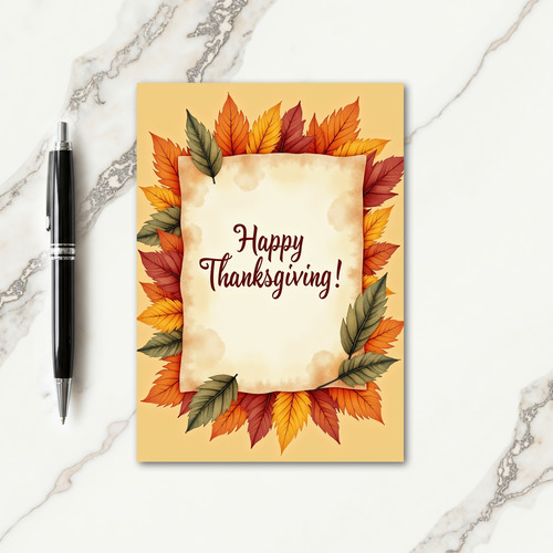 Warm Thanksgiving Foliage Card thumbnail