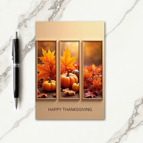 Warm Thanksgiving Gourds Card