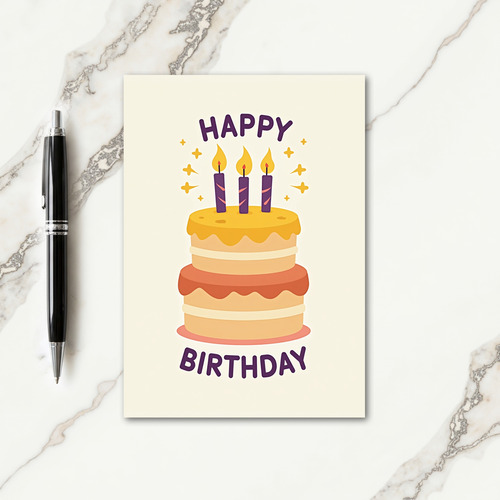 Warm Tiered Birthday Card