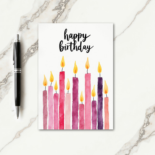 Warm Tones Birthday Candle Card
