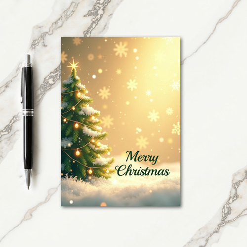Warm Tree Christmas Card
