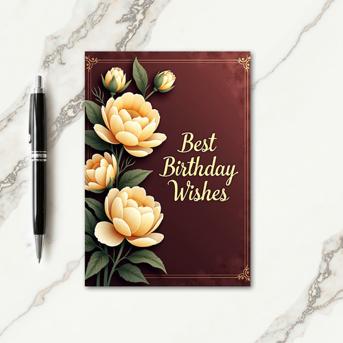 Warm Velvet Botanical Card