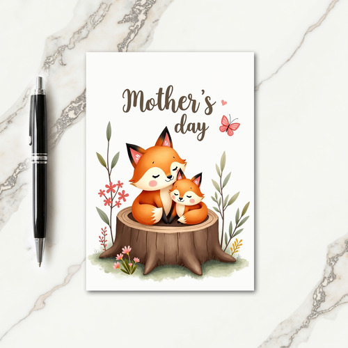 Warm Vulpine Mothers Day Card