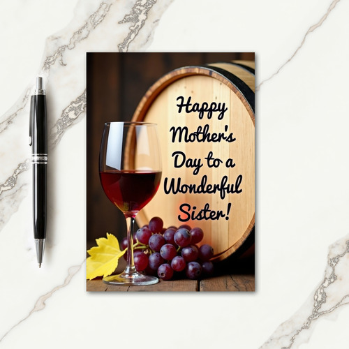 Warm Wooden Mothers Day Card