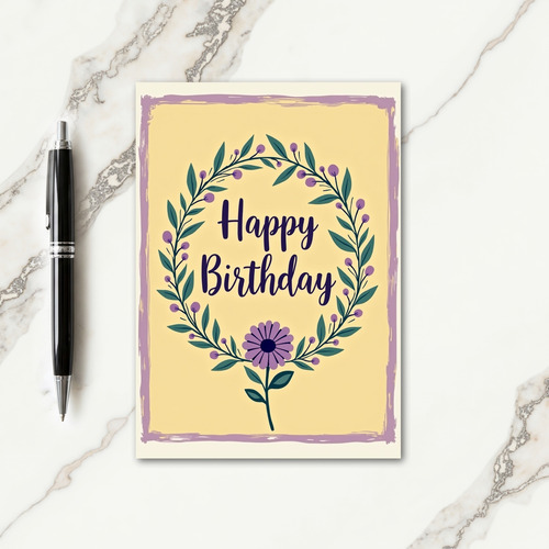 Warm Wreath Birthday Card