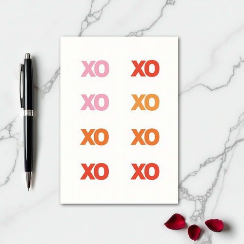 Warm Xo Minimalist Card