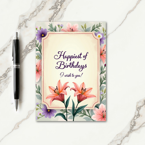 Warmest Floral Birthday Card