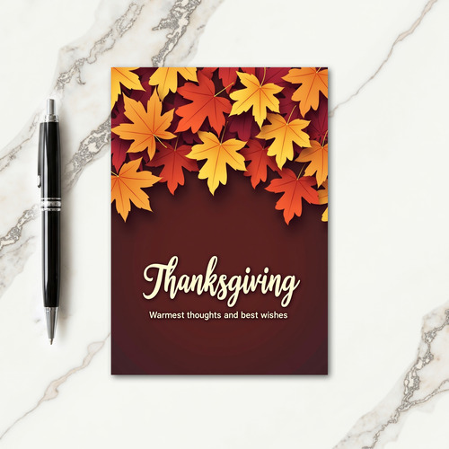Warmest Thoughts Fall Foliage Card
