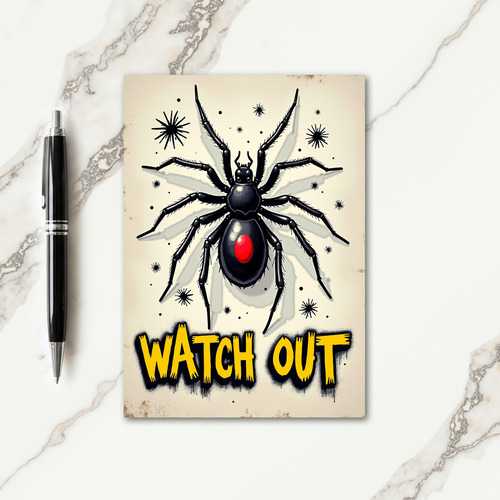 Watch Out For Spiders Card