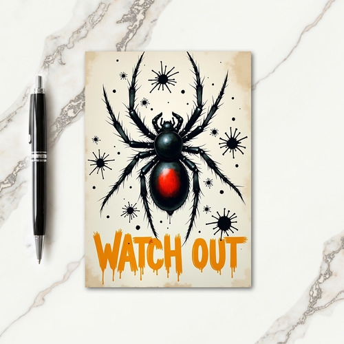 Watch Out Spooky Spider Card thumbnail