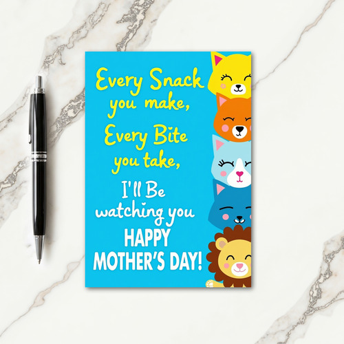 Watching You Mothers Day Art Card