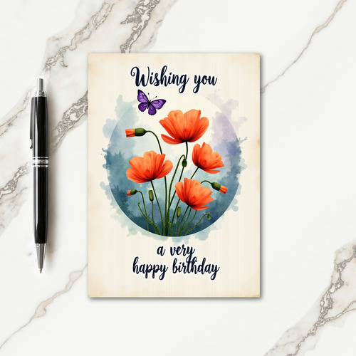 Watercolor Art Birthday Card