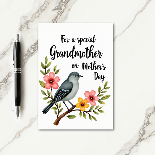 Watercolor Avian Mothers Day Card