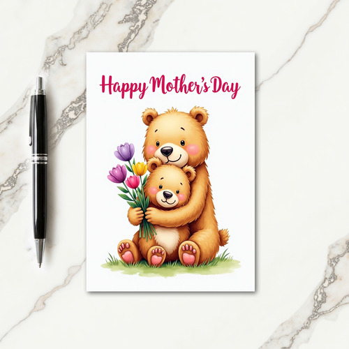 Watercolor Bear Hug Card