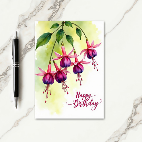Watercolor Bell Birthday Card