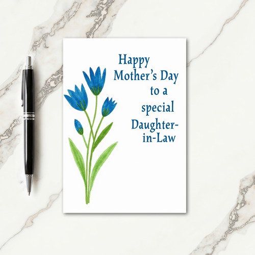 Watercolor Bellflower Mothers Card