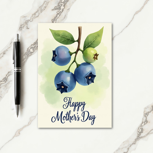 Watercolor Berry Mothers Day Card