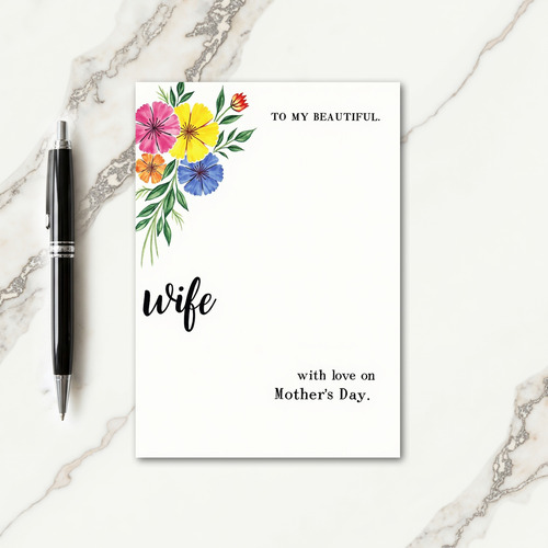Watercolor Best Mom Card