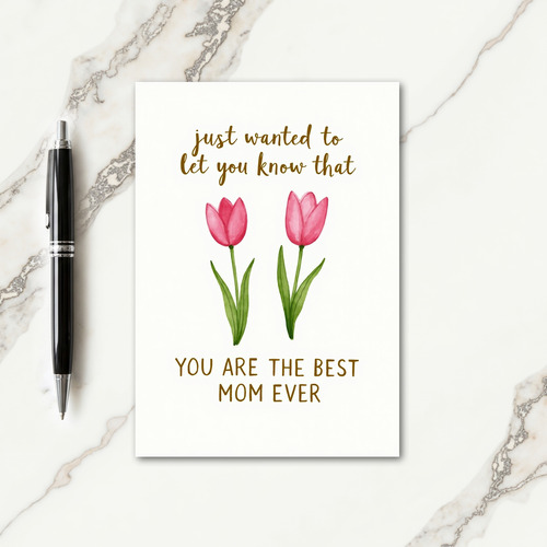 Watercolor Best Mom Ever Card