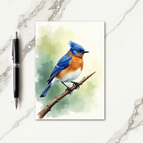 Watercolor Bird Art Card