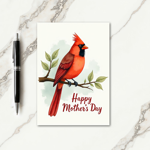 Watercolor Bird Mothers Day Card