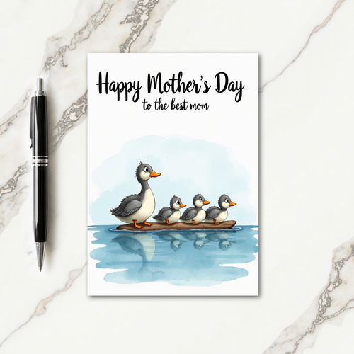 Watercolor Birds Mothers Day Card