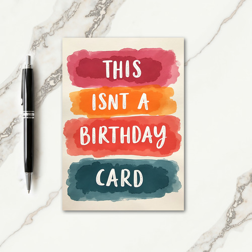 Watercolor Birthday Bands Card