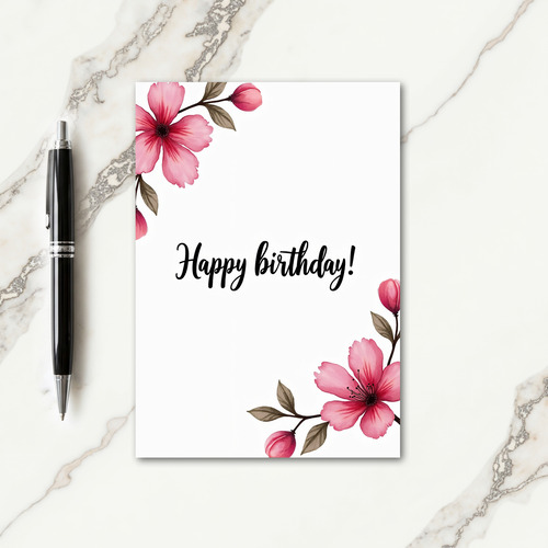 Watercolor Birthday Bloom Card