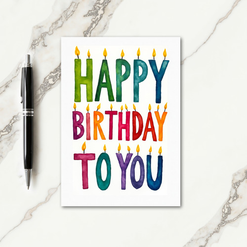 Watercolor Birthday Wish Card