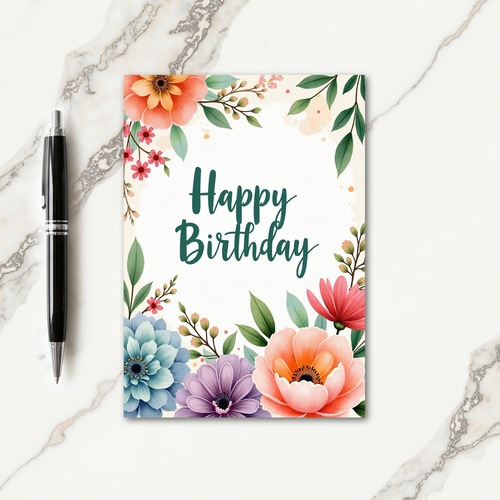 Watercolor Bloom Card