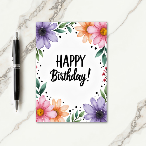 Watercolor Bloom Greeting Card