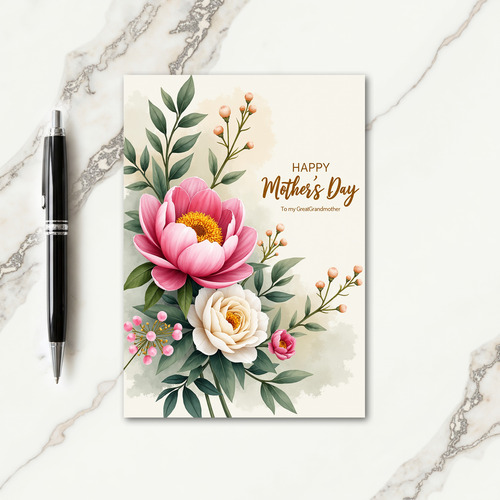 Watercolor Bloom Mother Card