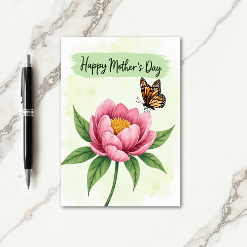 Watercolor Bloom Mothers Day Card