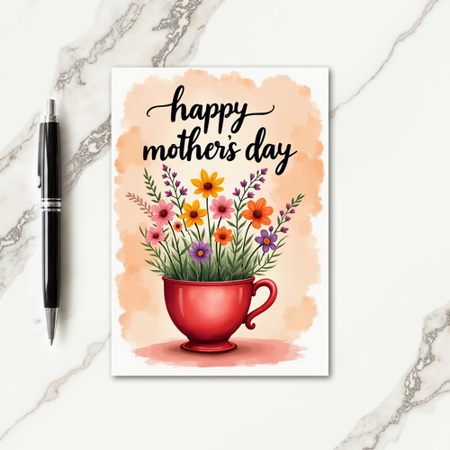 Watercolor Bloom Wishes Card