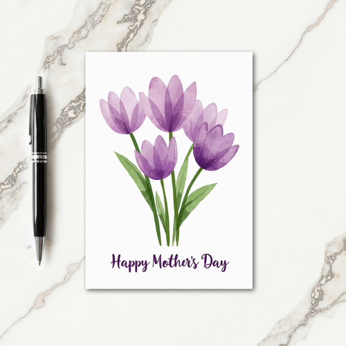 Watercolor Blooms Greeting Card
