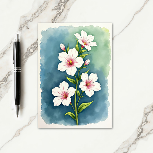 Watercolor Blossom Art Card