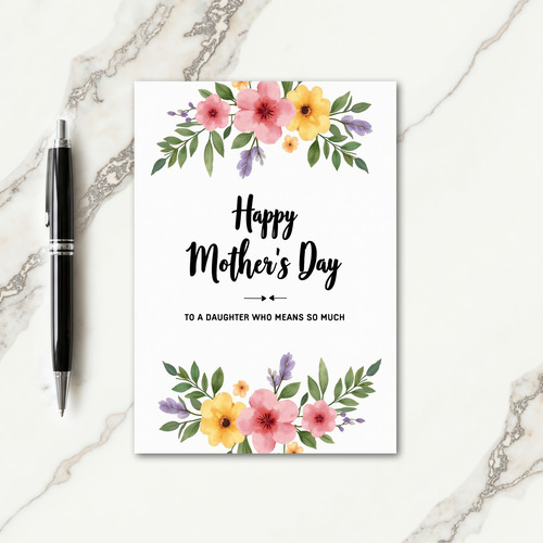 Watercolor Blossom Day Card
