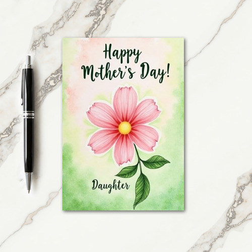 Watercolor Blossom Moms Card