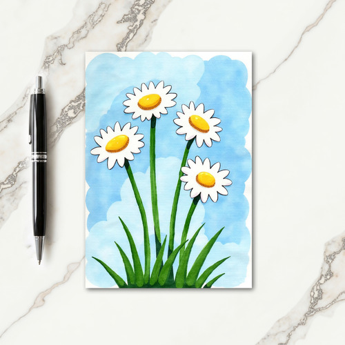 Watercolor Blossom Scene Card